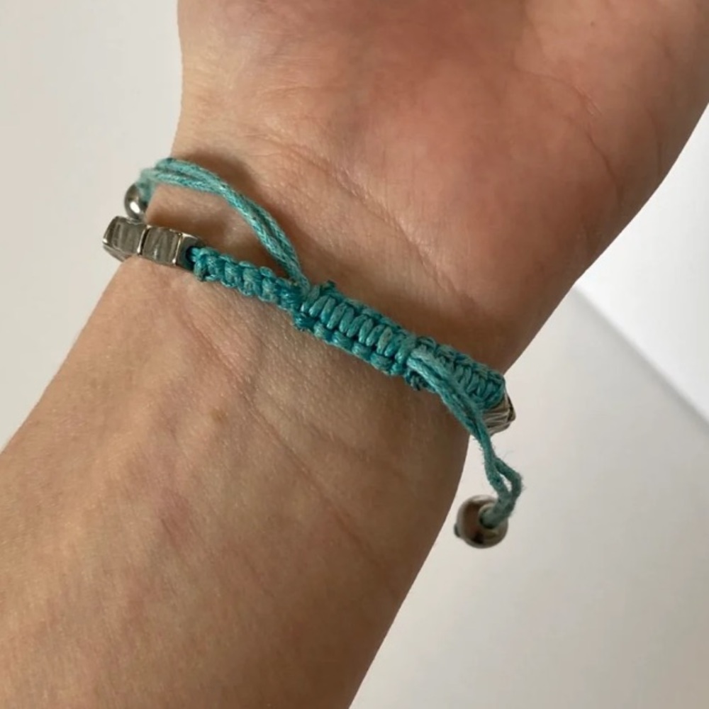 Blue Rhinestone Cross Bracelet - Picture 3 of 6